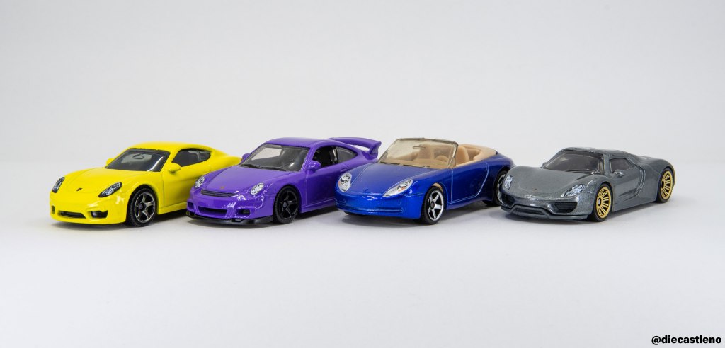 A collection of great Matchbox Porsches